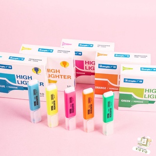Bút nhớ dòng/highlight các màu hồng, cam, tím, xanh dương, xanh lá, vàng