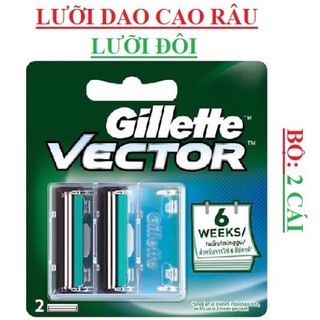 bộ 2 lưỡi dao cạo gillette vector sắc bén