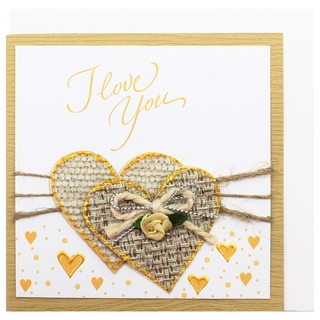 Thiệp Hoa Khô Nhỏ Đức Quyền - Mẫu 9 - I Love You