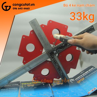 Bộ 4 ke góc nam châm thợ hàn 75lbs lực hút 33kg