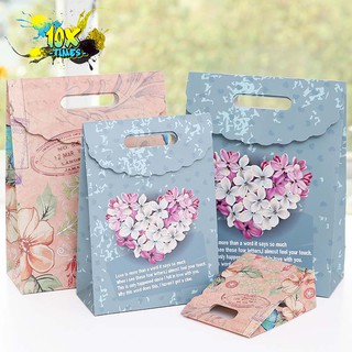 túi đựng quà tặng giấy có nắp dễ thương hồng xanh tặng sinh nhật, valentine, ngày lễ phù hợp tặng bạn gái, đối tác