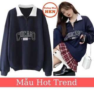 Áo Hoodie Sweater Nữ Khóa Cổ Chicago 1994 Mã 681 Xưởng May HKN