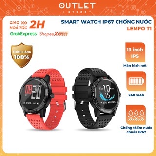 LEMFO T1 Smartwatch IP67 Không Thấm Nước Thiết Bị Đeo Theo Dõi Nhịp Tim Màu Hiển Thị Th