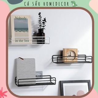 Kệ Chữ Nhật Màu Đen Sơn Tĩnh Điện Decor Trang Trí Nhà Tắm Phòng Ngủ