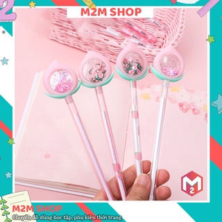 Bút gel nước nhũ kim tuyến hình quả đào mực đào ngòi 0.5mm