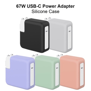 Vỏ silicon mềm bảo vệ chống sốc cho bộ sạc Macbook Pro 67W<br>