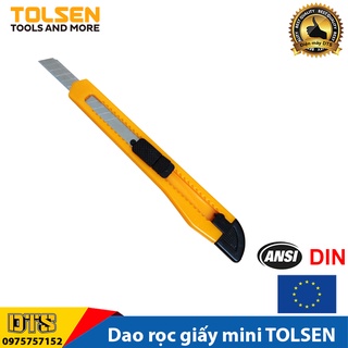 Dao rọc giấy đa năng 9mm TOLSEN, dao trổ mini thép siêu sắc, cắt giấy, rọc băng dính, cắt bìa carton, dao cắt decal