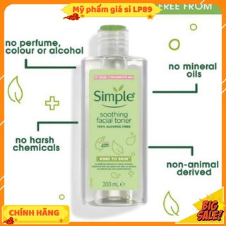 Nước hoa hồng Simple, toner simple, nước hoa hồng cho da nhạy cảm giúp dưỡng da se khít lỗ chân lông mềm mịn da