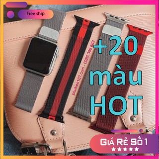 [Milanese Loop] Dây thép Apple Watch Seri 1/2/3/4/5//7, T500, HW12, HW22 pro...thép chống han gỉ - Size 38/40/42/44mmm