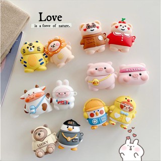 Vỏ case tai nghe airpod 1/2 hình thú cưng dễ thương, vỏ ốp case airpod pro nhiều mẫu mã