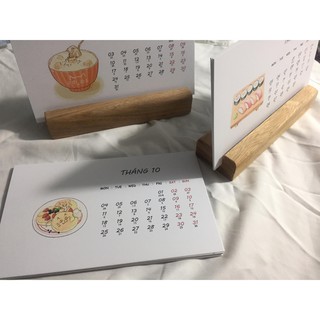 Lịch bàn lịch dương lịch âm 2022 - Đế gỗ