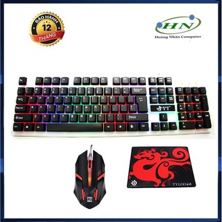 BÀN PHÍM GAME K11 VÀ CHUỘT R8 1602 LED 7 MÀU