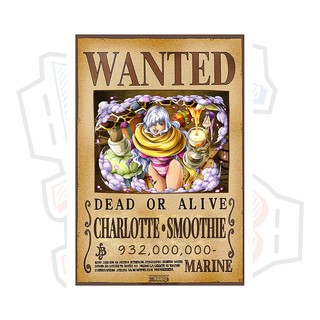 Poster truy nã Charlotte Smoothie ver 2 - One Piece