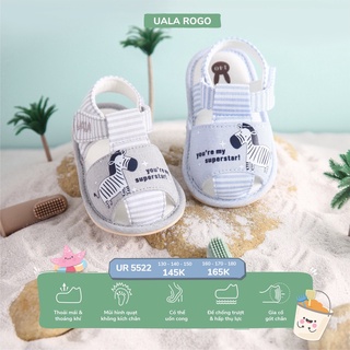 Giày tập đi chuẩn y khoa đế cao su non chống trơn trượt UALA ROGO bé trai bé gái siêu mềm nhẹ con Ngựa Vằn 5473 5522