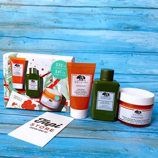 Set quà tặng dưỡng da Origins Glow &amp; Believe Ginzing &amp; Mega-Mushroom Hyrating Glow Kit