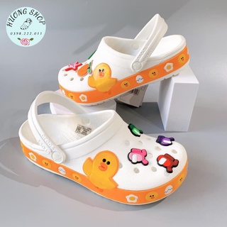 [Tặng 10 jibit 2D] Dép sục nam nữ in hình 3D Vịt vàng siêu êm mềm nhẹ, bền đẹp, full box, tag
