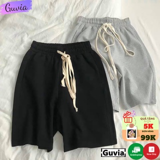 Quần short Nỉ Da Cá Unisex  Quần đùi chất nỉ da cá Nam nữ đều mặc được Guvia