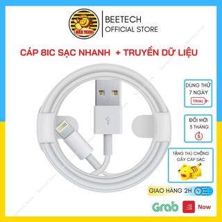 Cáp sạc lightning, dây sạc 8ic zin chính hãng, sợi to sạc nhanh và truyền dât cho ip - Beetech