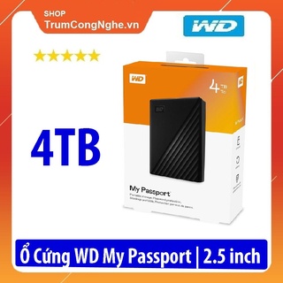 Ổ cứng di động WD My Passport 4TB USB 3.0 New Model - Nhỏ Gọn Tinh Tế