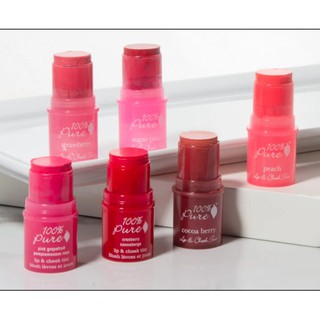 Má hồng &amp; son môi 2 trong 1 100% thiên nhiên 100% Pure Lip &amp; Cheek Tints 7.5g [Meoheo]