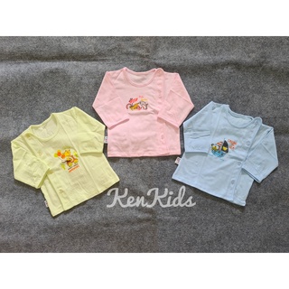 COMBO 3 Áo sơ sinh tay dài màu kiểu bác sĩ chất đẹp, 100% cotton THT (0-12kg)