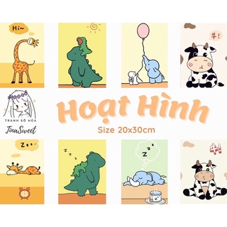 Tranh tô màu theo số TinaSweet  Tranh Hoạt Hình Đáng Yêu  Tranh trẻ em 20x30cm