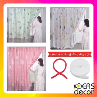 Rèm cửa sổ tự dính Bắc Âu hiện đại size nhỏ, màn che chống nắng, trang trí phòng cá nhân, couple room - Ideas Decor