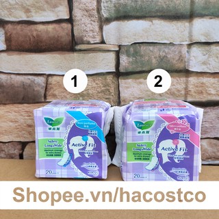 Băng Vệ Sinh hàng ngày LAURIER Active Fit Không Cánh Siêu Thấm 20  40 miếng không hương , hương anh đào ngày đầu và cuối