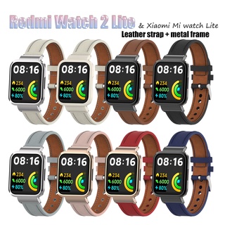 Dây Đeo Bằng Da Nhiều Màu Cho Đồng Hồ Thông Minh Xiaomi Mi Watch Lite/2 Lite Redmi Watch 2/2 Lite POCO