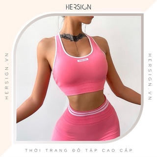 ĐỒ TẬP GYM NỮ BỘ ĐỒ TẬP YOGA QUẦN ĐÙI ÁO BRA MẪU MỚI HERSIGN-SET38