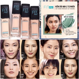 Kem nền kiềm dầu Fit me Matte and Poreless Normal to Oily