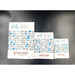 [ARBAT] Giấy vẽ màu nước cotton rag Khadi Handmade - Xấp 5 tờ