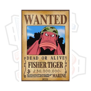 Poster truy nã Fisher Tiger - One Piece