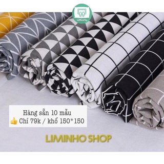 Vải phông nền kẻ caro, vân gỗ, vân báo chí chụp ảnh sản phẩm nhiều kích thước