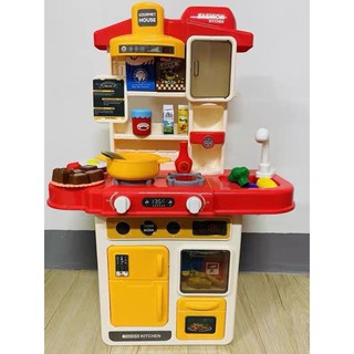 Bộ đồ chơi nấu ăn  70cm có khói, âm thanh nấu nướng và vòi nước chảy thật