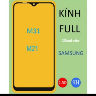 Kính cường lực 9D cho Galaxy M31/ M21 2020 Full keo màn hình