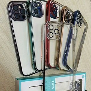 Ốp lưng TOTU bảo vệ Camera iPhone 11,11 Pro, 11 Pro Max, 12 Mini, 12, 12 Pro, 12 Pro max lưng trong viền màu sang trọng