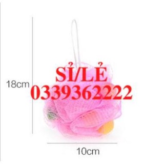 [ HAIANHSHOP ] Bông tắm size 10*10cm (18cm tính cả chiều dài dây) Duashop >