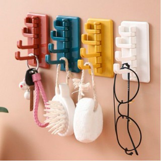 Móc Nhựa 4 Nhánh Hình Cây Thông Dán Tường Cục Chắc Tiện Dụng