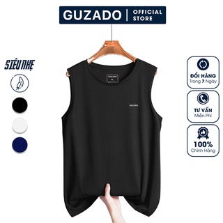 Áo ba lỗ nam Guzado tanktop thể thao khỏe khắn,rộng rãi thoáng mát,vận động thoải mái GTT2201