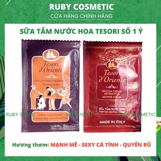 Sữa Tắm Nước Hoa Tesori O'drient CHÍNH HÃNG Ý Dùng Thử Gói Sữa Tắm Xích 7ml Thơm Lâu Giao Ngẫu Nhiên - shop 7am