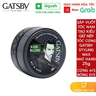 Sáp vuốt tóc nam tạo kiểu giữ nếp tóc cứng Gatsby Styling Wax Mat Hard 25g chính hãng thơm không bóng giá rẻ gốc nước