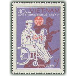 Tem sưu tập MS 519 Tem Việt Nam Kỷ niệm 40 năm ngày Thương binh liệt sĩ 1987