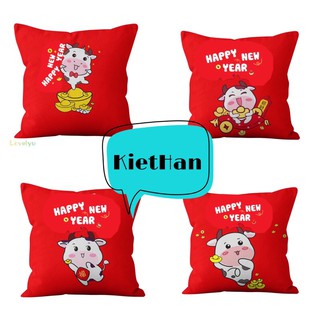 Gối bông in hình chú trâu dễ thương cho bé.