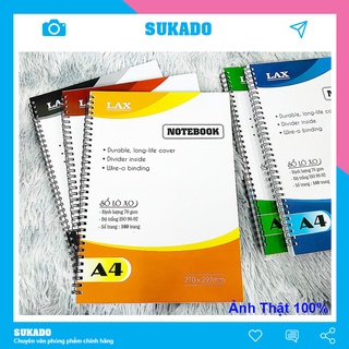 Sổ Lò Xo A4 A5 A6 B5 mini kẻ ngang dày 200 trang. Sổ ghi chép cầm tay tiện lợi SUKADO