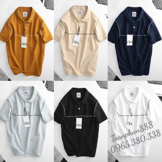 xả ÁO POLO NAM TRƠN PHỐI CHỈ VIỀN 2021