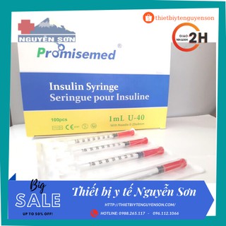 Bơm tiêm tiểu đường, bơm tiêm Insulin 1ml hộp 100 cái dùng trong spa thẩm mỹ và y tế