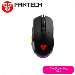 Chuột chơi Game FANTECH UX1, 50 triệu lần click, DPI 16000, 8 nút macro 400 iPS sử dụng cáp USB và đèn LED RGB