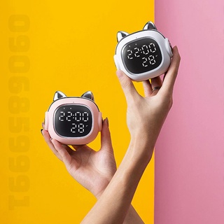Đồng hồ báo thức kết nối loa bluetooth hình mèo (M3)