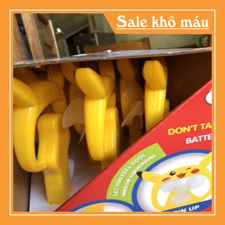 Khay 12 chiếc quạt bóp Pikachu tiết kiệm pin loại to cực mát
